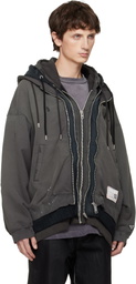 Maison MIHARA YASUHIRO Black Triple Layered Hoodie