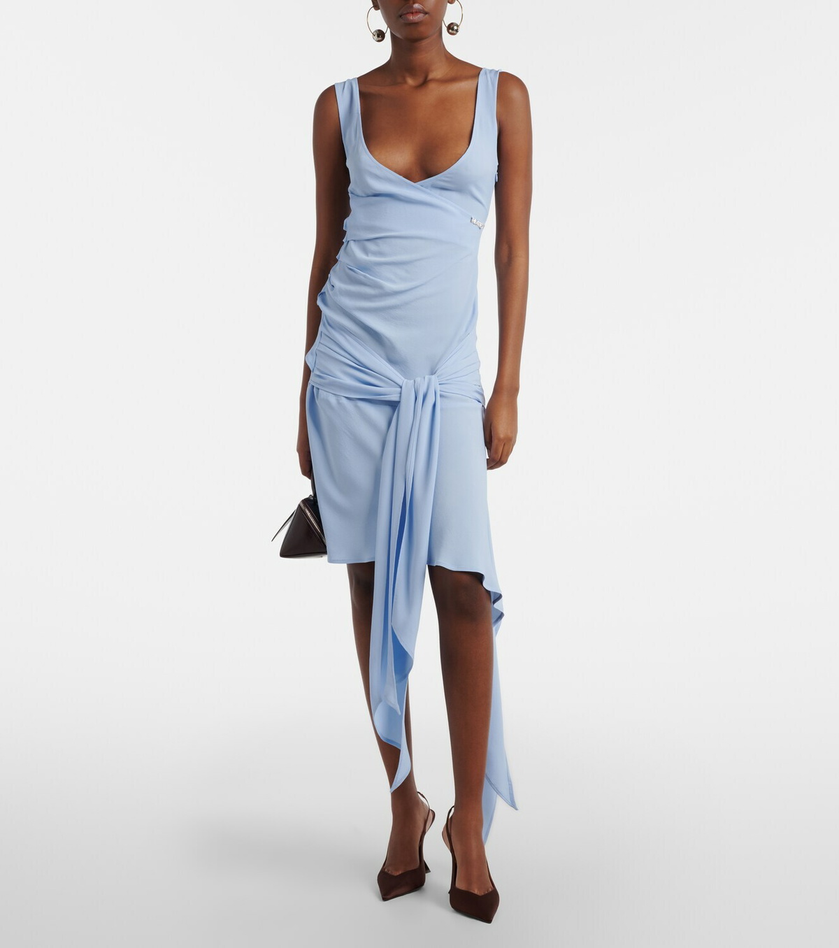 The Attico Draped crêpe minidress