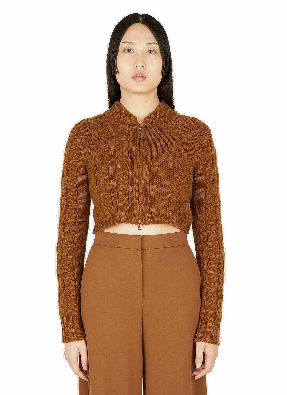 Fasto Cropped Sweater in Brown Max Mara