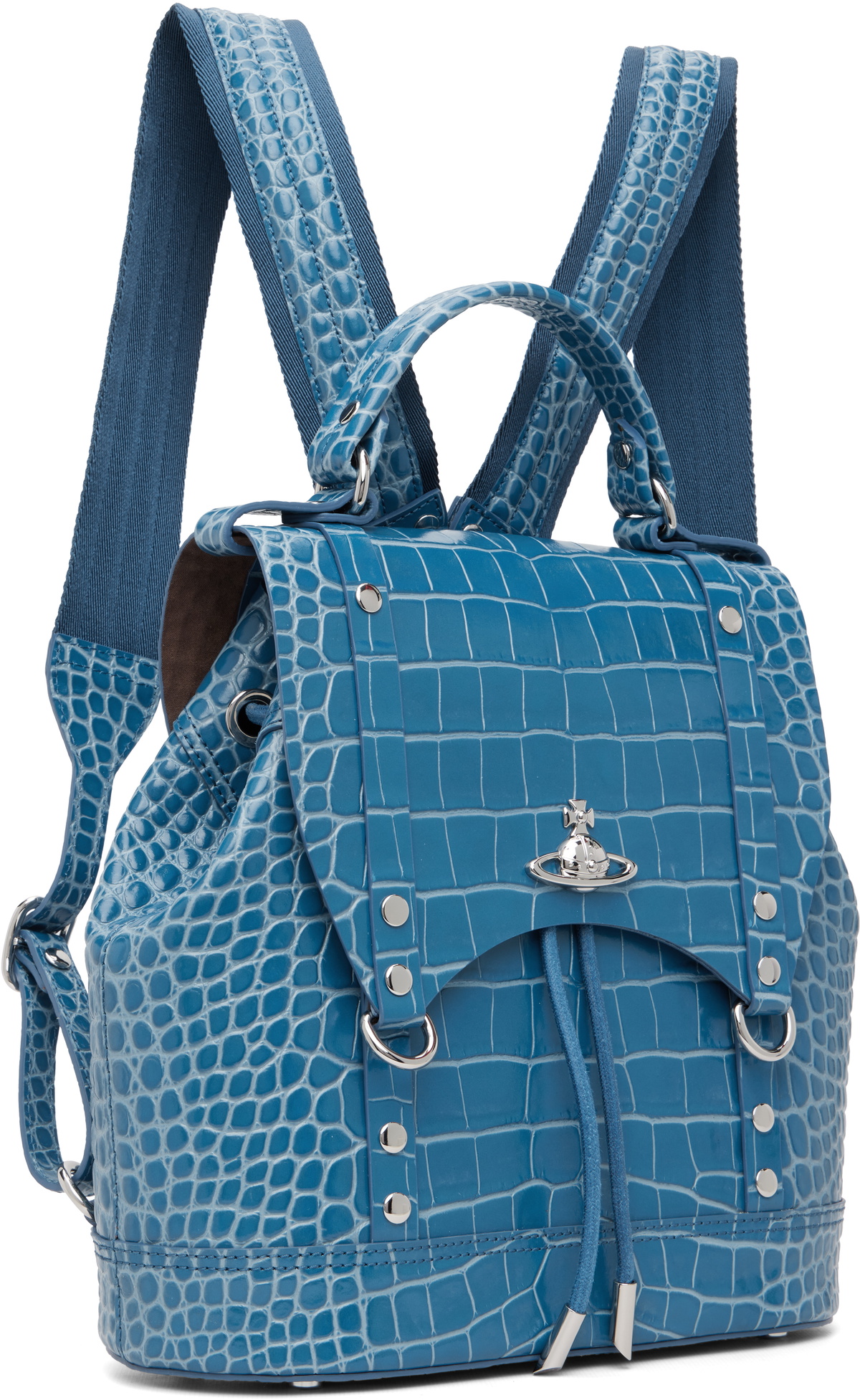 Vivienne Westwood Blue Leather Max Small Backpack