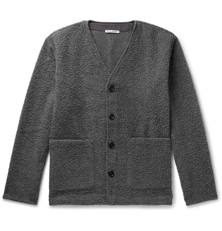 Photo: Our Legacy - Textured Wool-Blend Cardigan - Gray