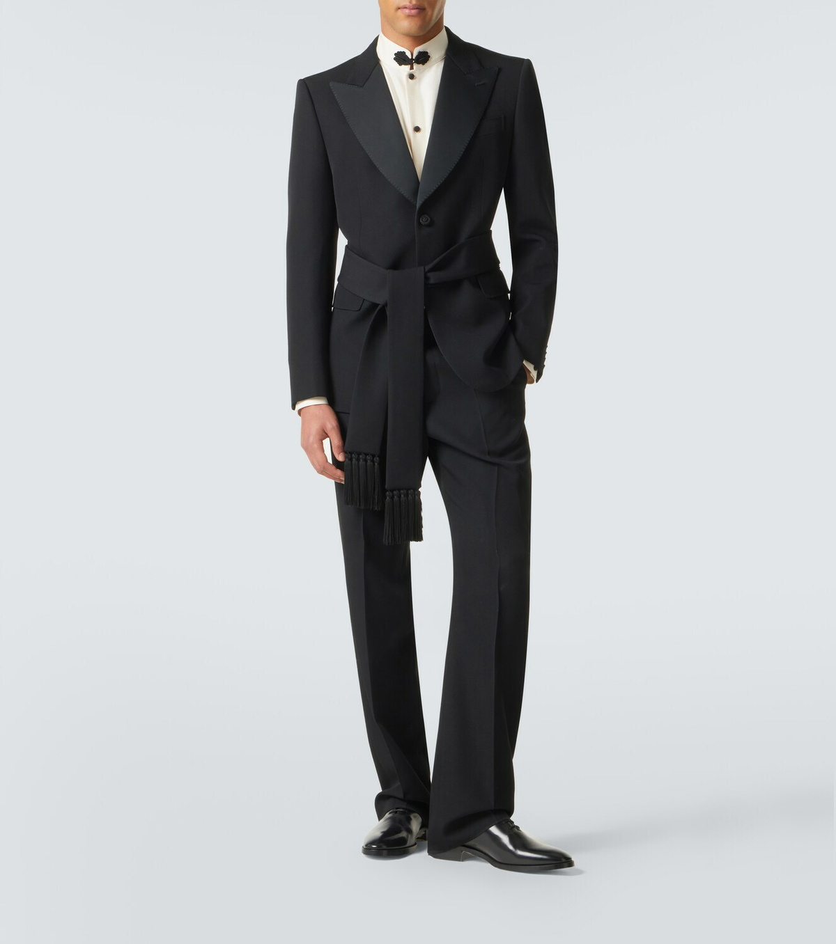 Valentino Belted virgin wool blazer