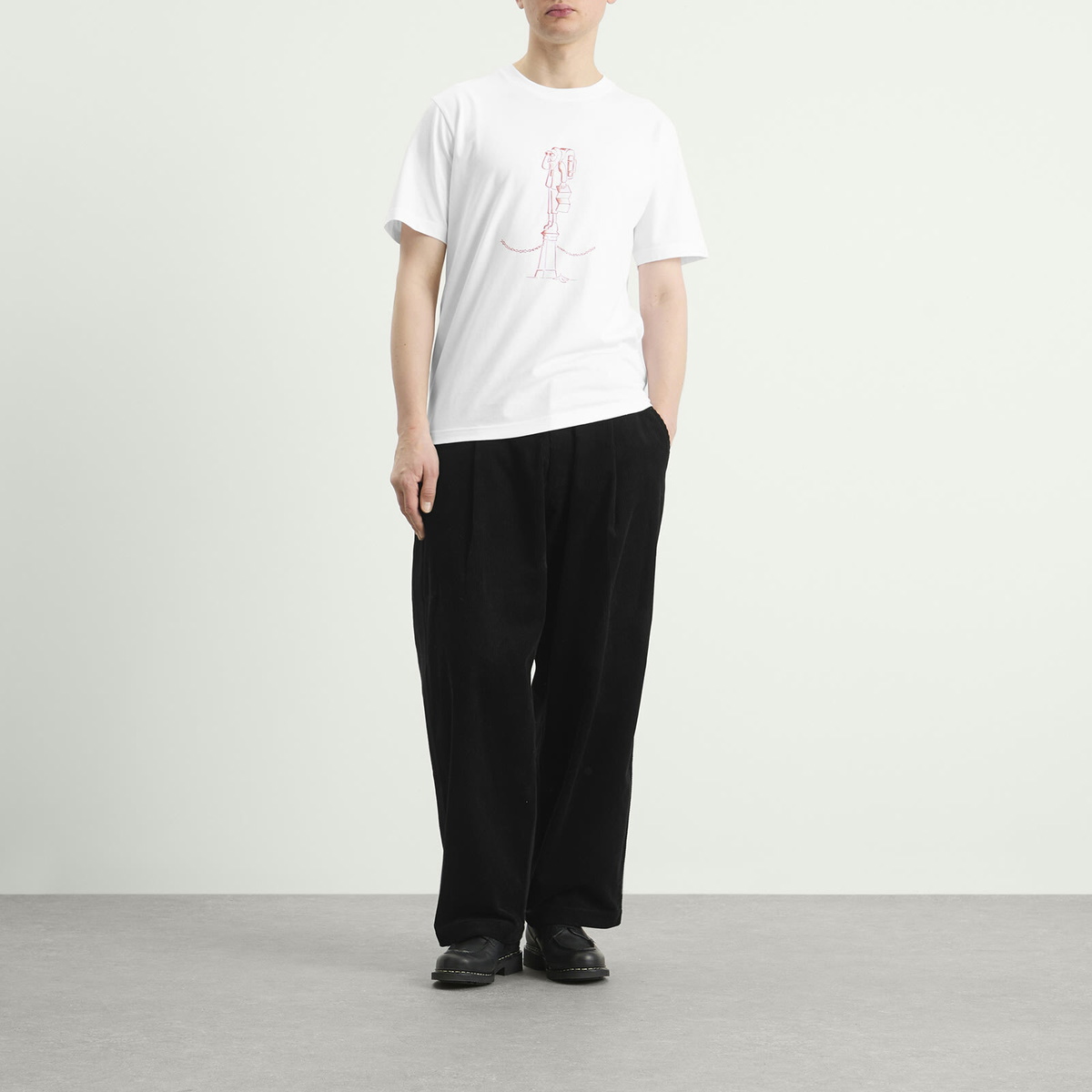 Norse Projects Men's x Daniel Frost Map Master Print T-shirt in White