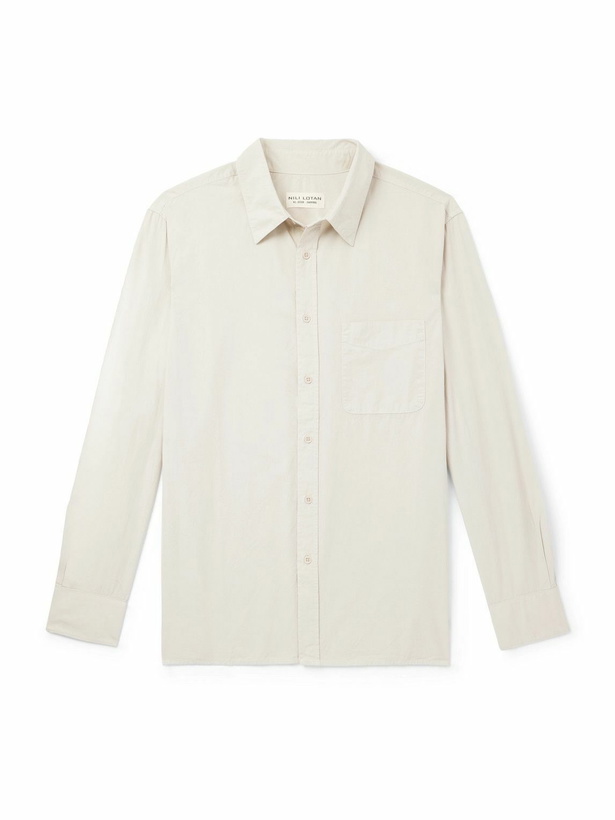 Photo: Nili Lotan - Finn Cotton Oxford Shirt - Neutrals