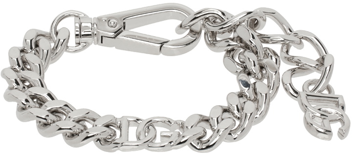 Photo: Dolce&Gabbana Silver 'DG' Logo Bracelet