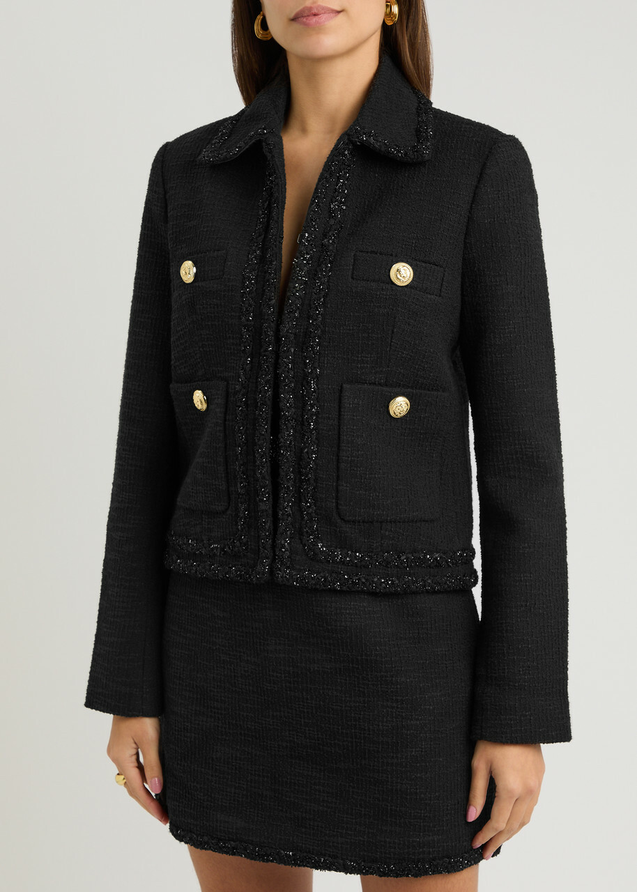 Rebecca Vallance Margo Tweed Jacket Black Rebecca Vallance