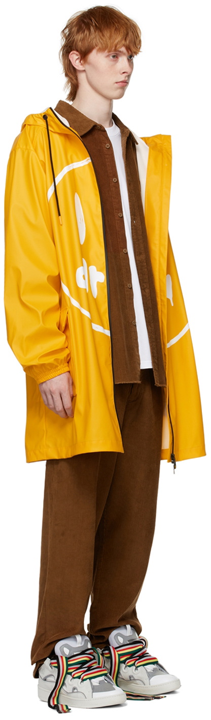 drew house SSENSE Exclusive Yellow Painted Mascot Coat