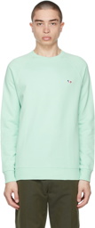 Maison Kitsuné Green Tricolor Fox Clean Sweatshirt