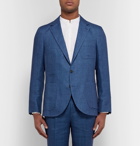 Brunello Cucinelli - Blue Slim-Fit Linen Blazer - Blue