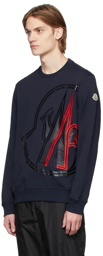 Moncler Navy Logo Patched Sweatshirt