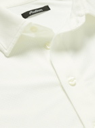 Malbon Golf - Osprey Logo-Print Cotton-Blend Mesh Shirt - Neutrals