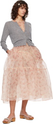 Simone Rocha Gray Embellished Relaxed Cashmere Cardigan