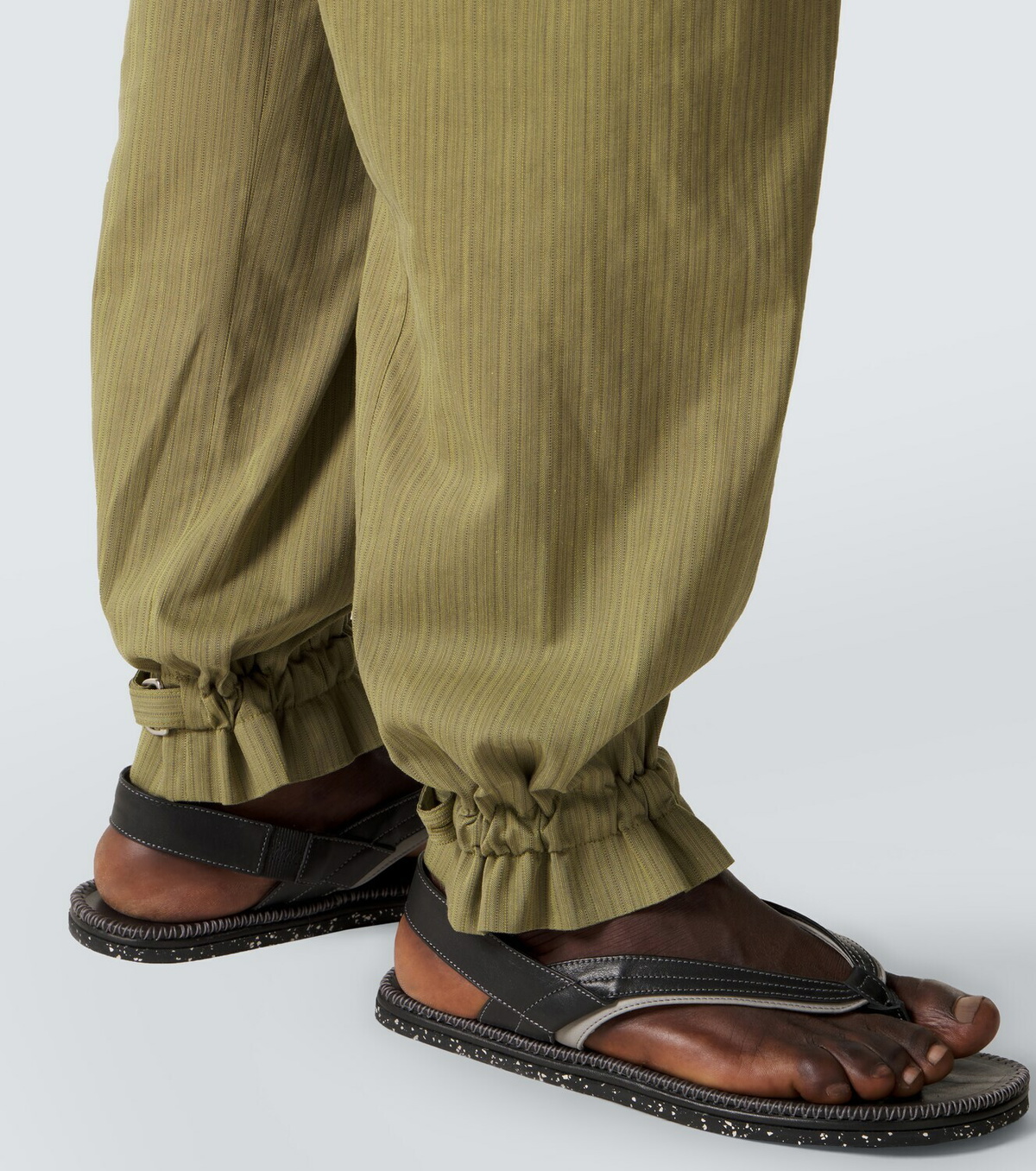Kiko Kostadinov Egreta striped cotton-blend tapered pants