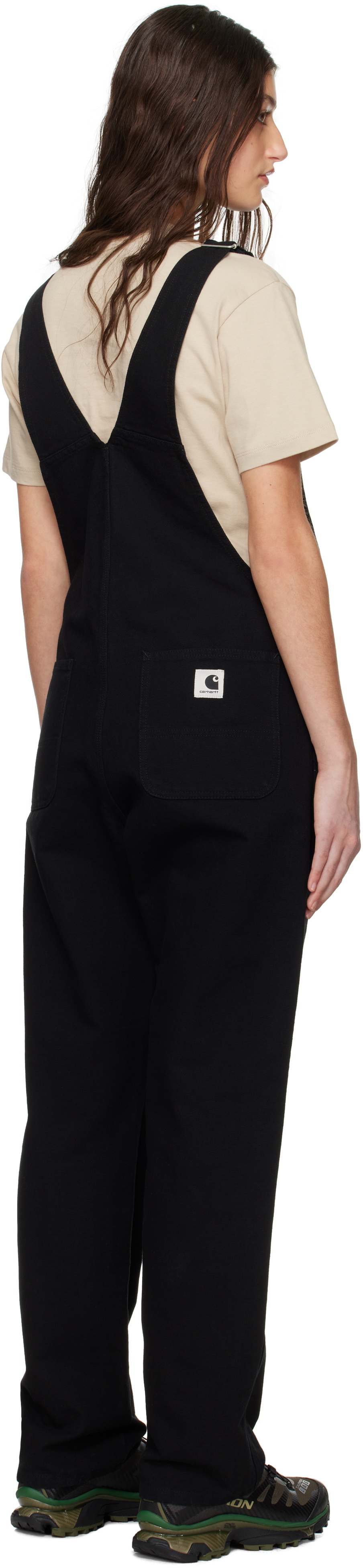 Carhartt Work In Progress Black Bib Straight Overalls