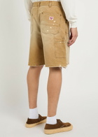 Saint Mxxxxxx Distressed Canvas Shorts Beige