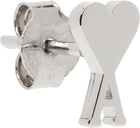 AMI Paris Silver Brass Ami de Coeur Single Stud Earring