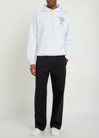 Casablanca Tennis Club Logo-print Hooded Cotton Sweatshirt Off White