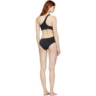 Versace Underwear Black V Single-Shoulder Swimsuit