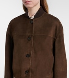 Brunello Cucinelli Cropped suede jacket