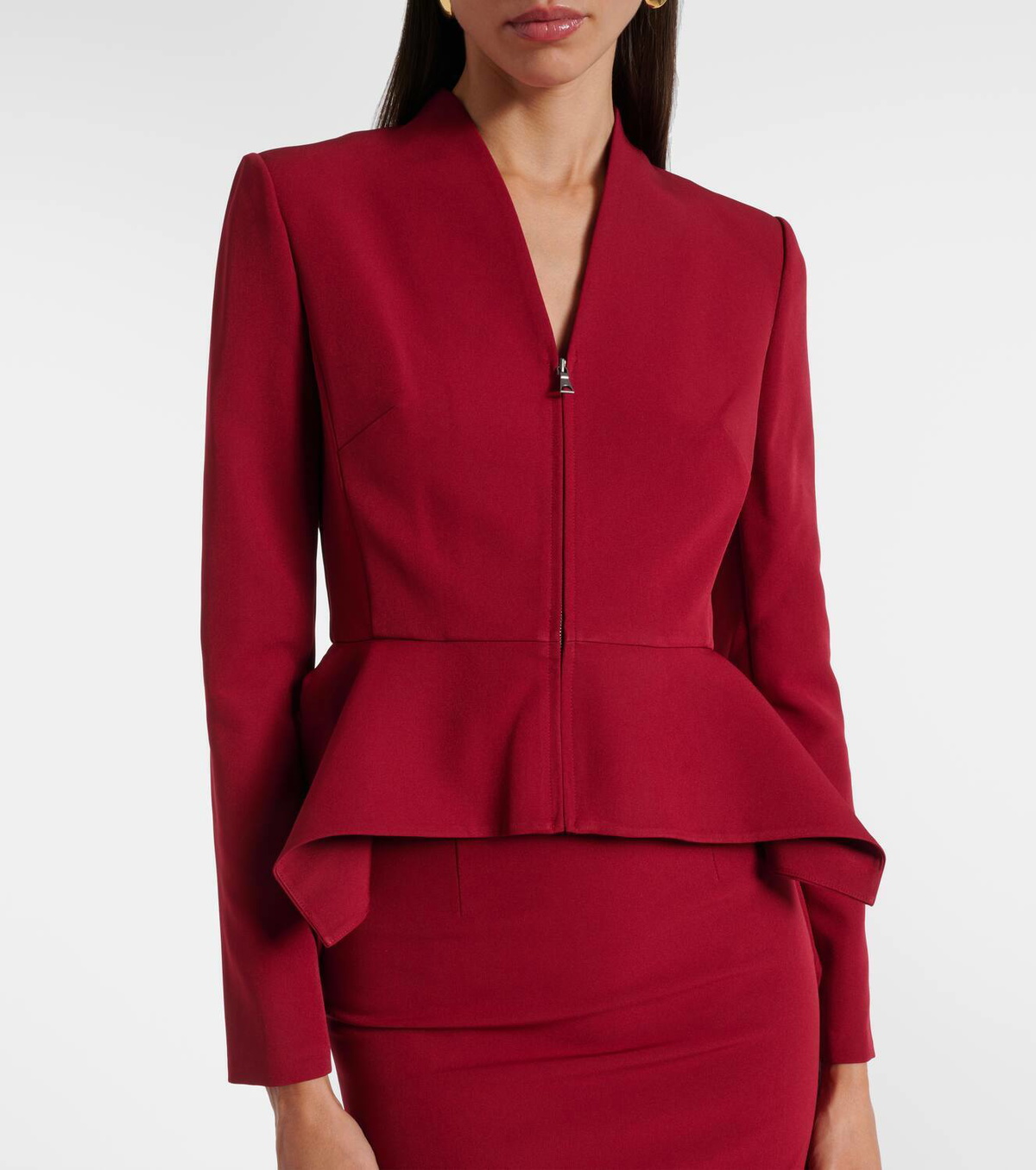 Roland Mouret Peplum bouclé jacket
