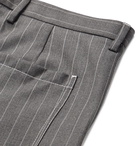 Versace - Pinstriped Wool Shorts - Gray