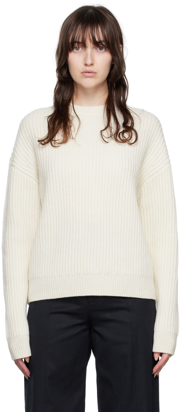 White Boxy Sweater by Filippa K on Sale
