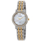 Citizen Quartz Crystal White Mother of Pearl Dial Ladies Watch EL3104-54D
