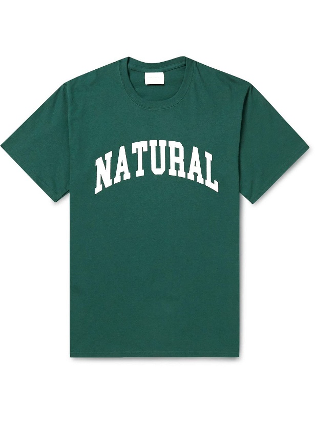 Photo: Museum Of Peace & Quiet - Natural Printed Cotton-Jersey T-Shirt - Green