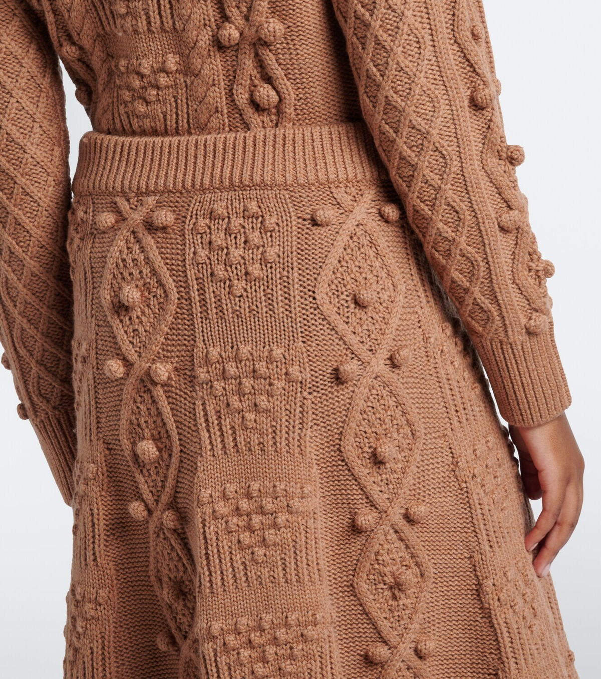 Emilia Wickstead Koda cable-knit wool skirt