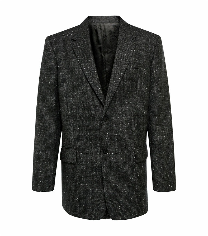 Photo: Versace - Single-breasted wool tweed blazer