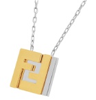 Fendi - Logo-Detailed Silver and Gold-Tone Necklace - Silver