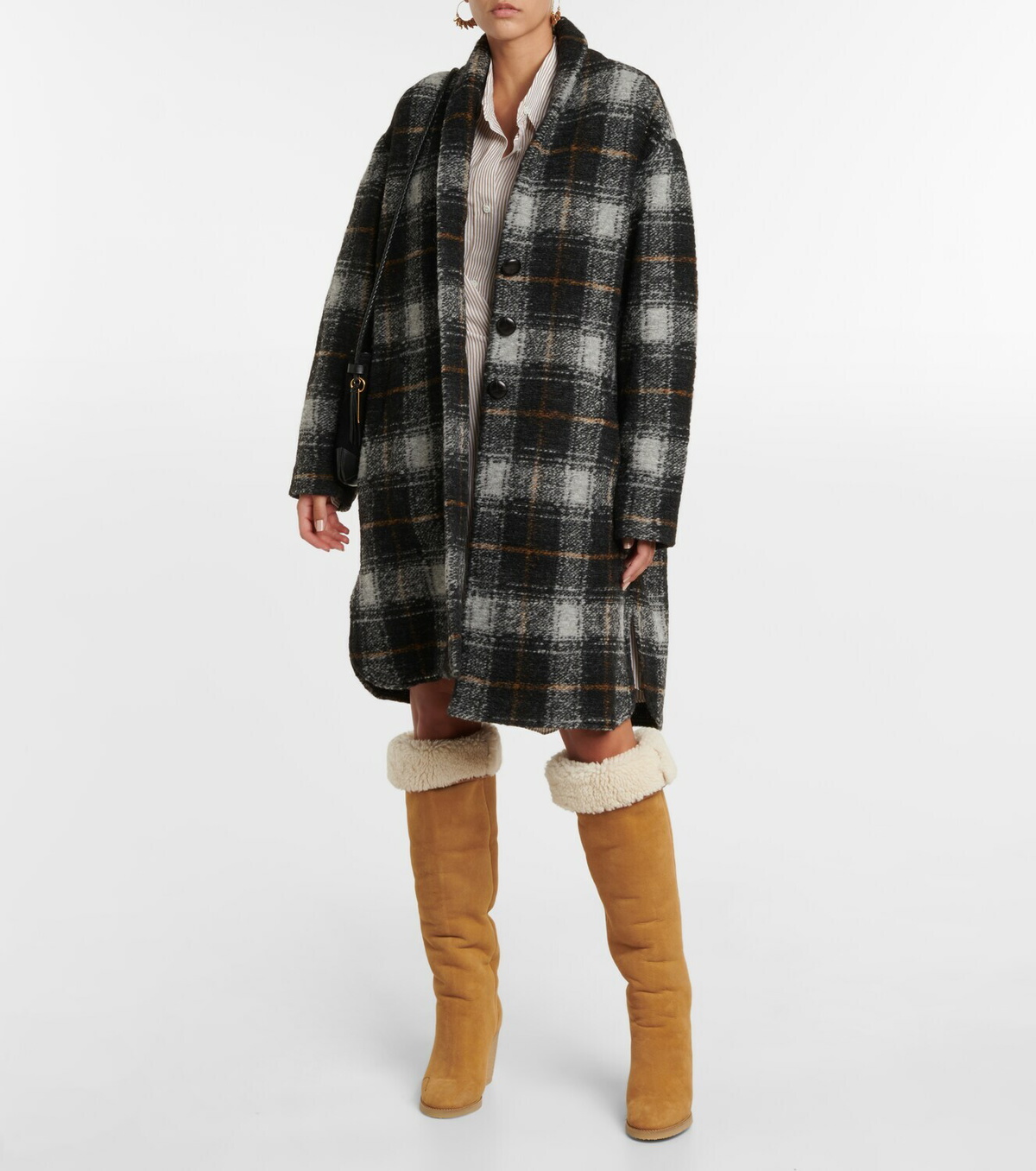 Marant Etoile Checked wool-blend coat Isabel Marant Etoile