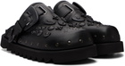 Toga Virilis SSENSE Exclusive Black Eyelet Metal Sabot Slip-on Loafers