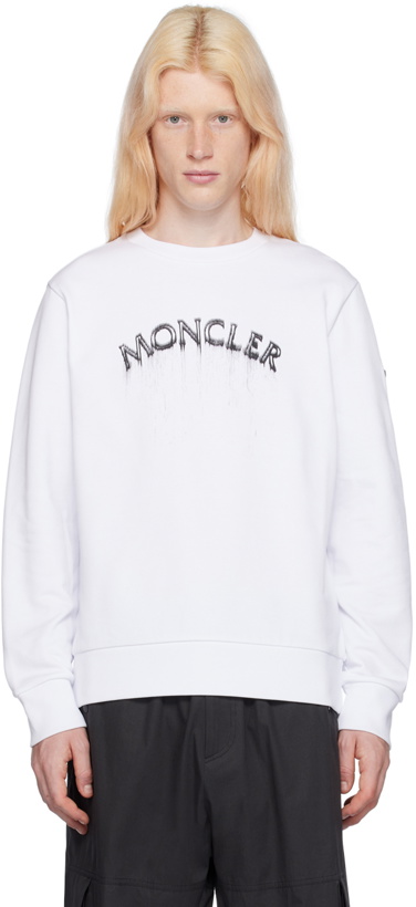 Photo: Moncler White Printed Sweatshirt