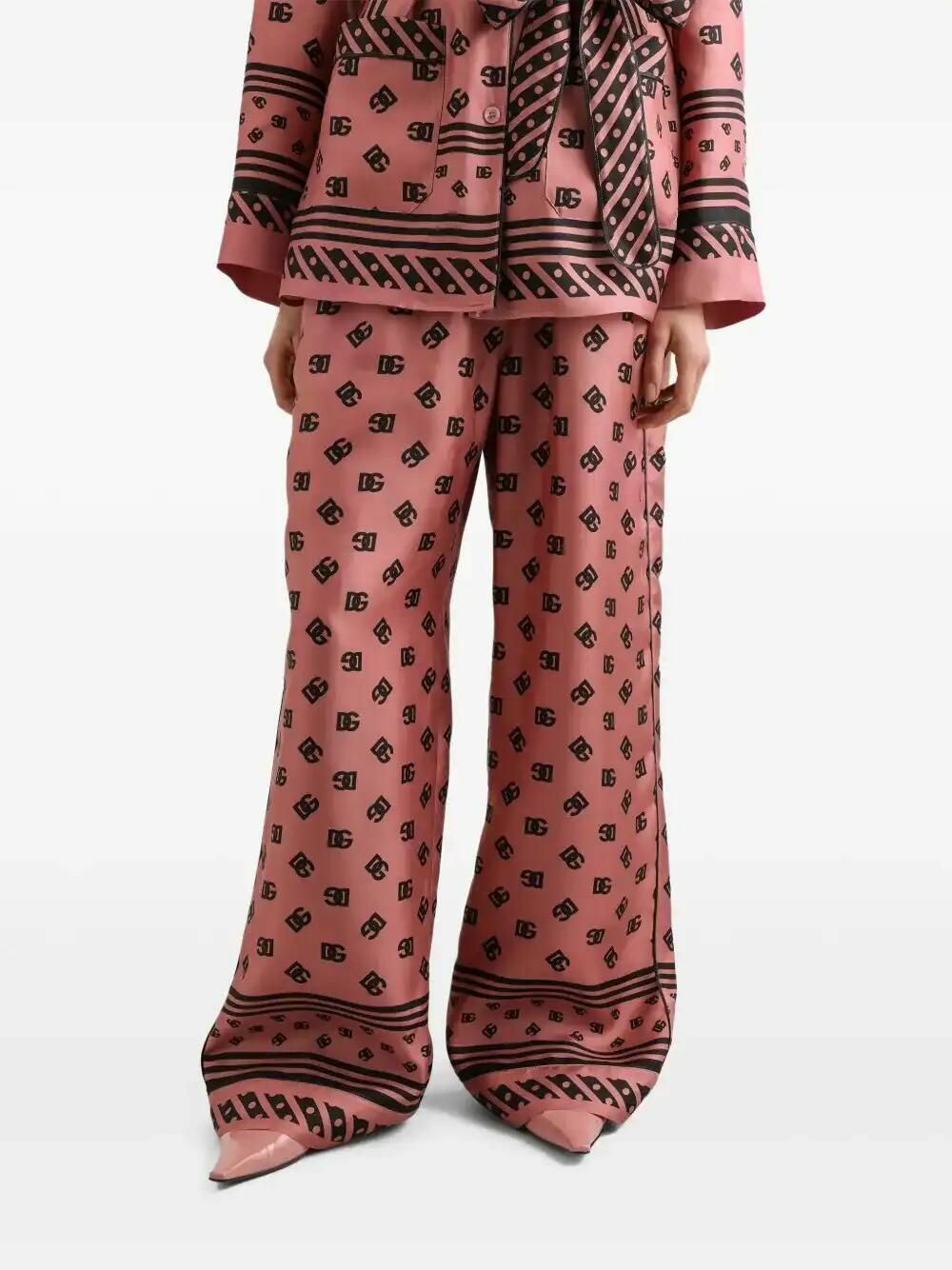 Dolce & Gabbana Blue Cotton Silk Trousers Chinos Pants main image 0