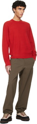 Veilance Red Conic Wool Midlayer Sweater