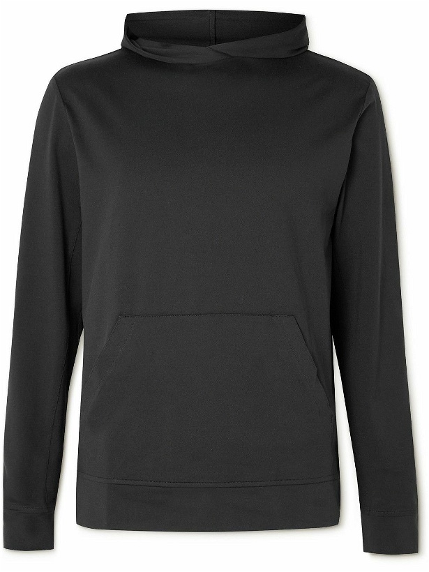 Photo: Outdoor Voices - All Day Mélange Stretch-Jersey Hoodie - Black
