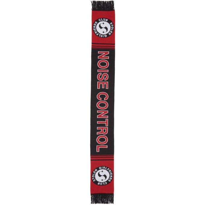 Photo: Stolen Girlfriends Club Black and Red Noise Control Scarf