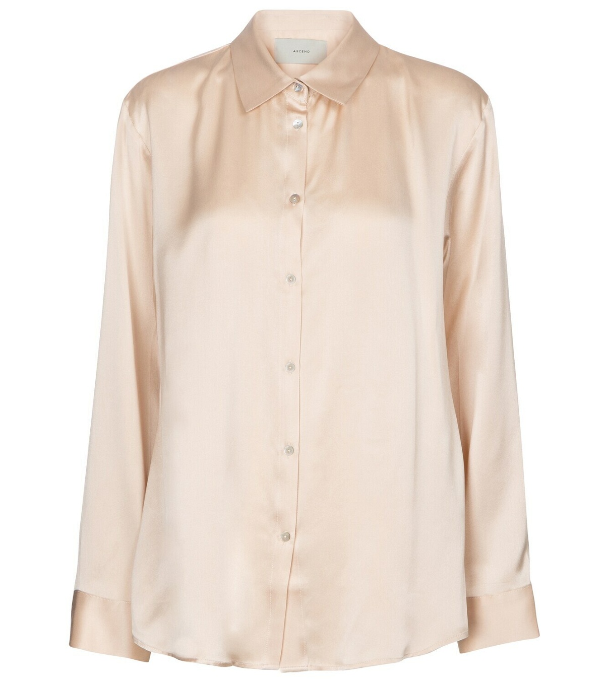 Asceno - London silk satin pajama shirt ASCENO