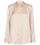 Asceno - London silk satin pajama shirt