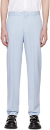 Alexander McQueen Blue Tailored Cigarette Trousers