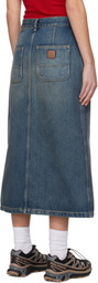 Carhartt Work In Progress Blue Marvin Denim Midi Skirt