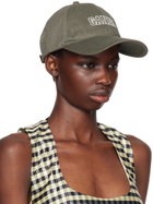 GANNI Khaki Embroidered Logo Cap