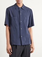 Barena - Garment-Dyed Cotton-Gauze Shirt - Blue