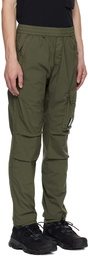 C.P. Company Green Garment-Dyed Cargo Pants