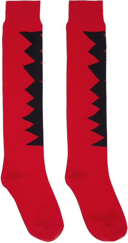 Photo: Comme des Garçons Homme Plus Red Graphic Socks