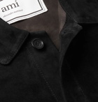 AMI - Slim-Fit Suede Blouson Jacket - Black