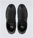 Stone Island S0101 leather and canvas sneakers