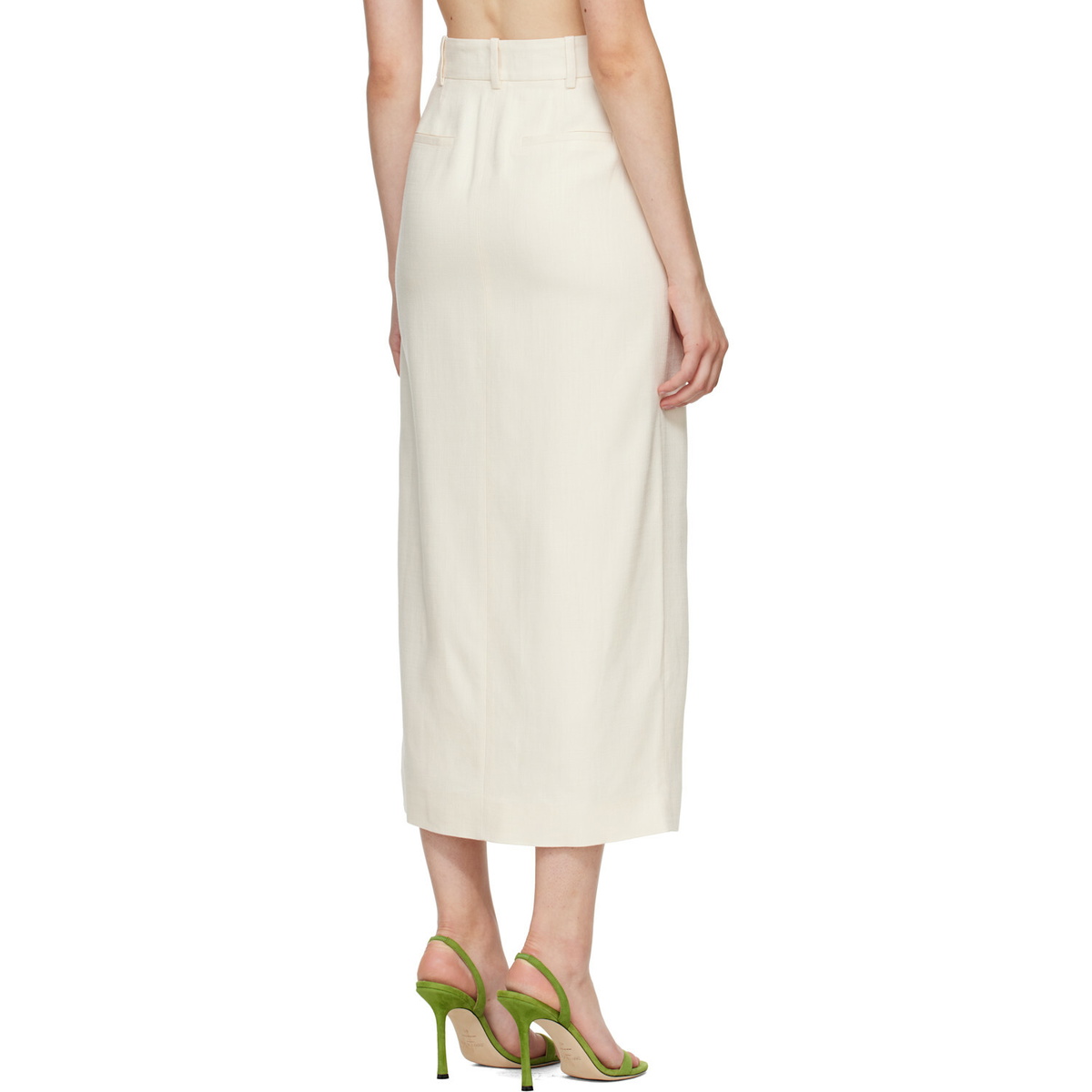 ANINE BING Off-White Meredith Midi Skirt