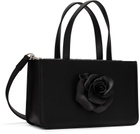 Puppets and Puppets Black Small Rose Bag